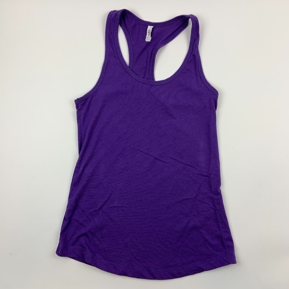 Ideal T By Next Level Tank Top Womens Small Round Neck Racerback Purple
